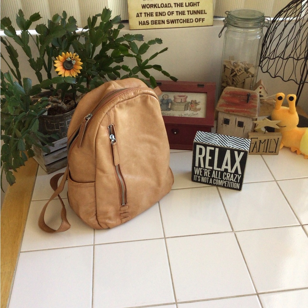 Soft Leather Roomy Backpack